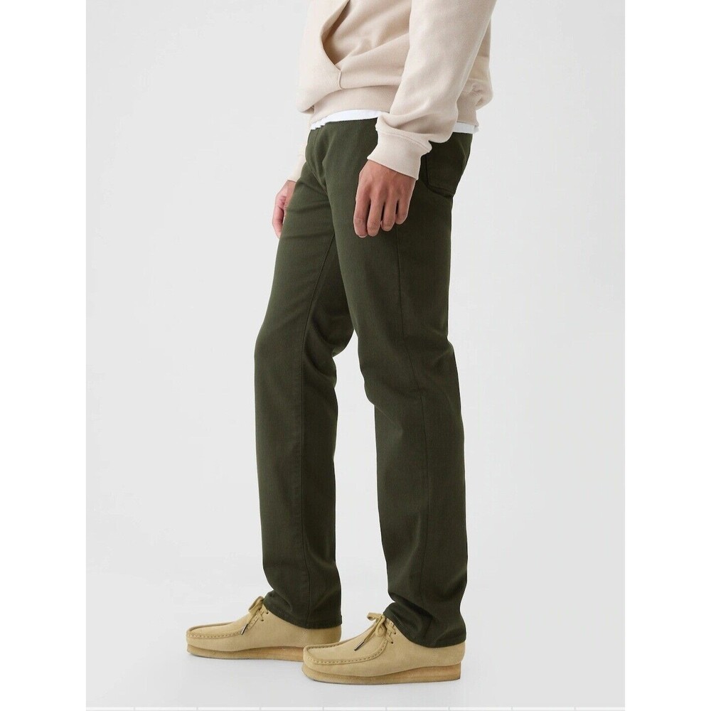 NWT Gap City Pants Jeans Men's 32x32 (32x30.5) Straight Leg Mid Rise Green